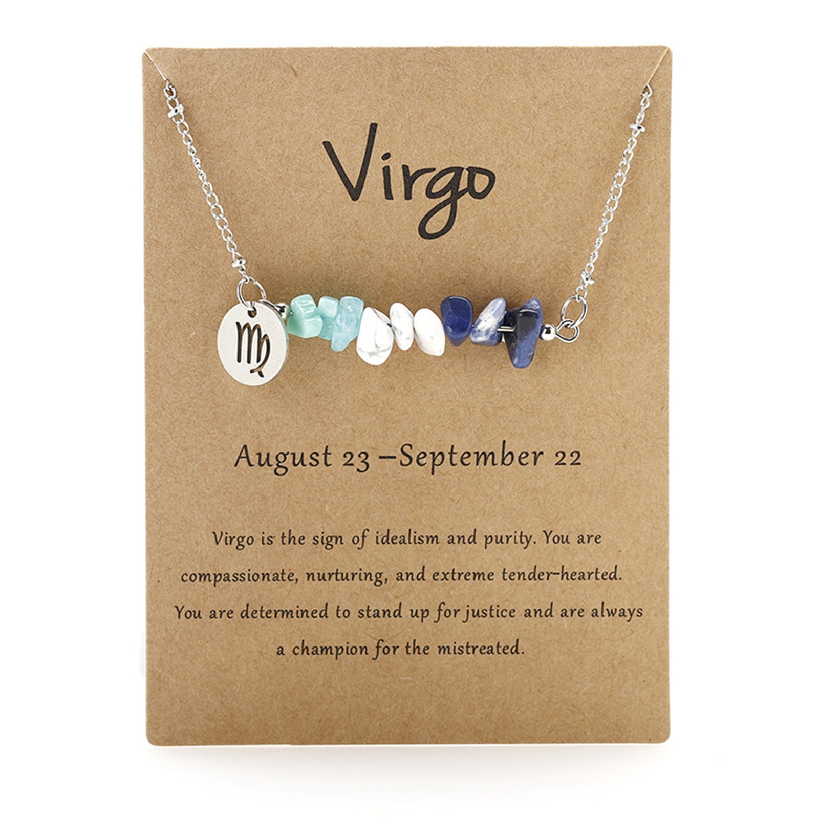 thumbnail image 2 of Original Stone Necklace Original Design 12 Constellations Gravel Combination Necklace Collar Colgante Acero Inoxidable, 2 of 2
